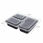 Three grid black / 5pcs